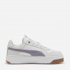 PUMA Жіночі кеди низькі  Carina Street Lux 39748706 40 (6.5UK) 25.5 см  White-Pale Plum-Feather Gray (406 - зображення 1