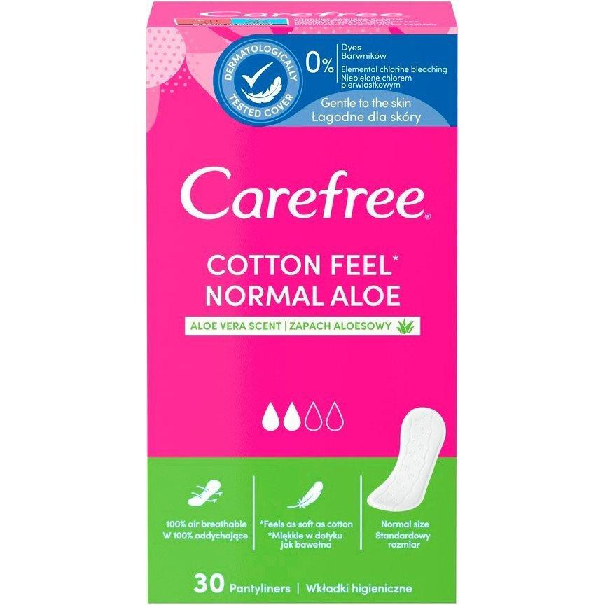 Carefree Гігієнічні прокладки  Cotton Aloe з екстрактом бавовни й алое 30 шт. (3574661565040) - зображення 1