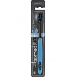   Biomed Black Medium Toothbrush Зубная щётка Голубая (7640168931469)