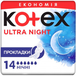   Kotex Гігієнічні прокладки  Ultra Night Duo 14 (5029053545226)