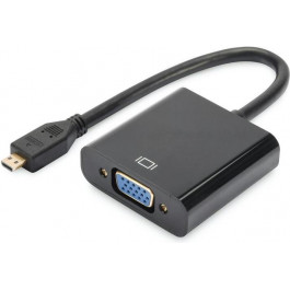   Digitus micro HDMI to VGA 0.15m Black (DA-70460)