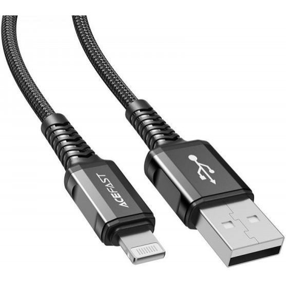 Acefast C1-02 USB-A to Lightning 1.2m Black (AFC1-02B) - зображення 1