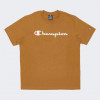 Champion Коричнева чоловіча футболка  Crewneck T-Shirt cha219206-RUE - зображення 1