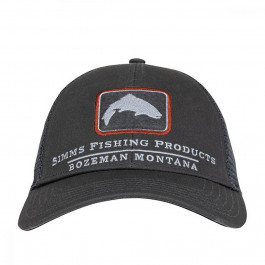   Simms Кепка  Trout Icon Trucker Carbon (12226-003-00)