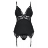 Obsessive Корсет 810-COR-1 corset & thong black L/XL (410422) - зображення 5