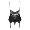 Obsessive Корсет 810-COR-1 corset & thong black L/XL (410422) - зображення 6