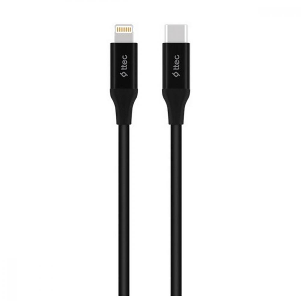 TTEC 2DK40 USB Type-C to Lightning 1.5m Black (2DK40S) - зображення 1