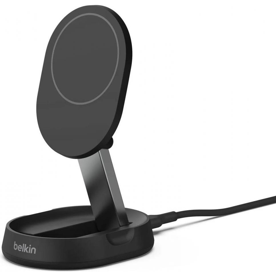 Belkin Magnetic Wireless Charging Stand Qi2 15W Black (WIA008BTBK) - зображення 1