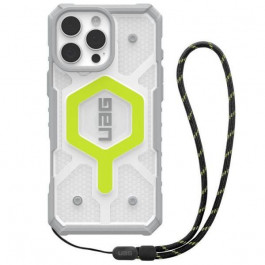   URBAN ARMOR GEAR iPhone 16 Pro, Pathfinder Clear Magsafe, Active Neon Lanyard (1144641BV01)