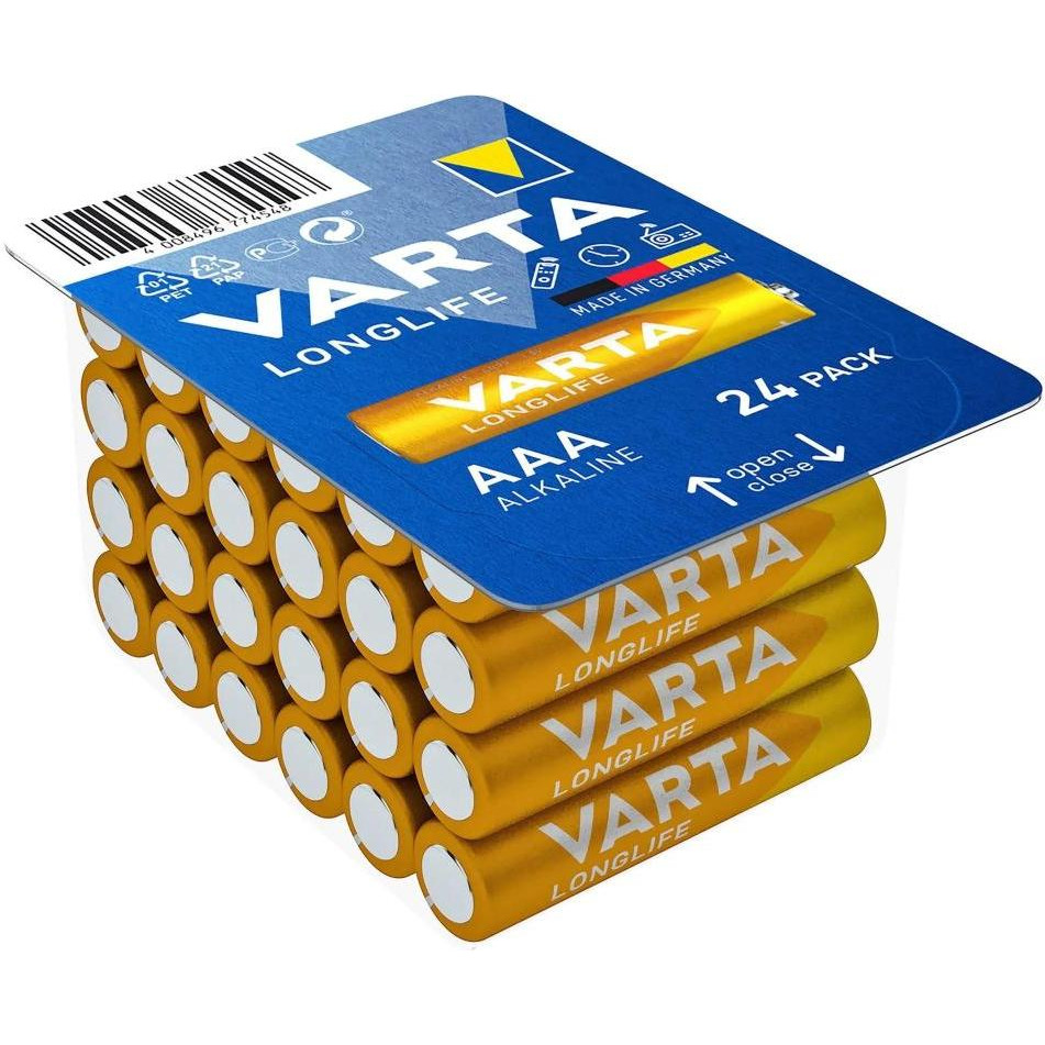 Varta AAA bat Alkaline 24шт Longlife Box (04103301124) - зображення 1