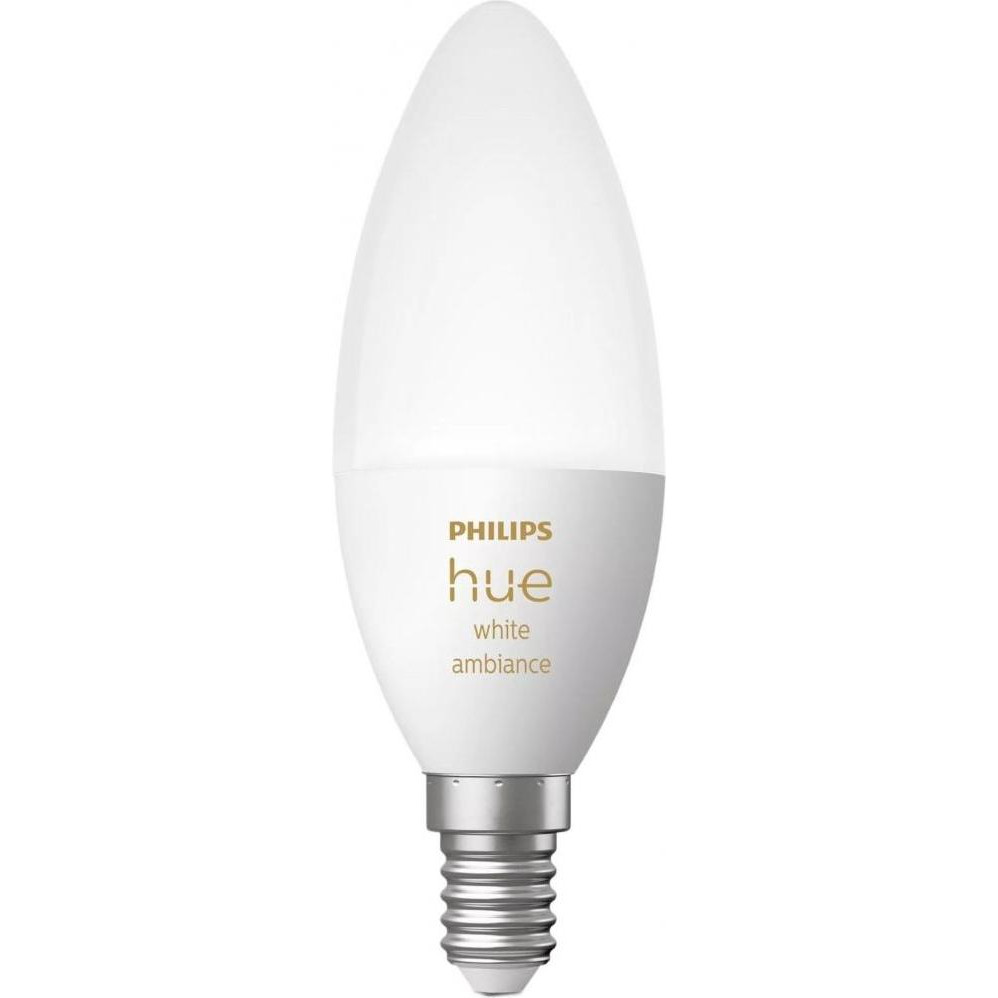 Philips Hue E14 White Ambiance 470лм 40Вт 5.2W, ZigBee, Bluetooth, Apple HomeKit (929002294403) - зображення 1