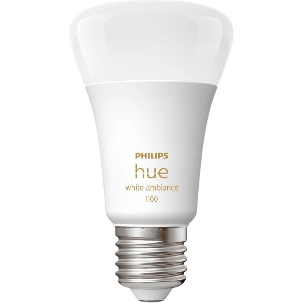 Philips Hue White Ambiance E27 1100Lm 8W ZigBee Bluetooth Apple HomeKit (929002468401) - зображення 1