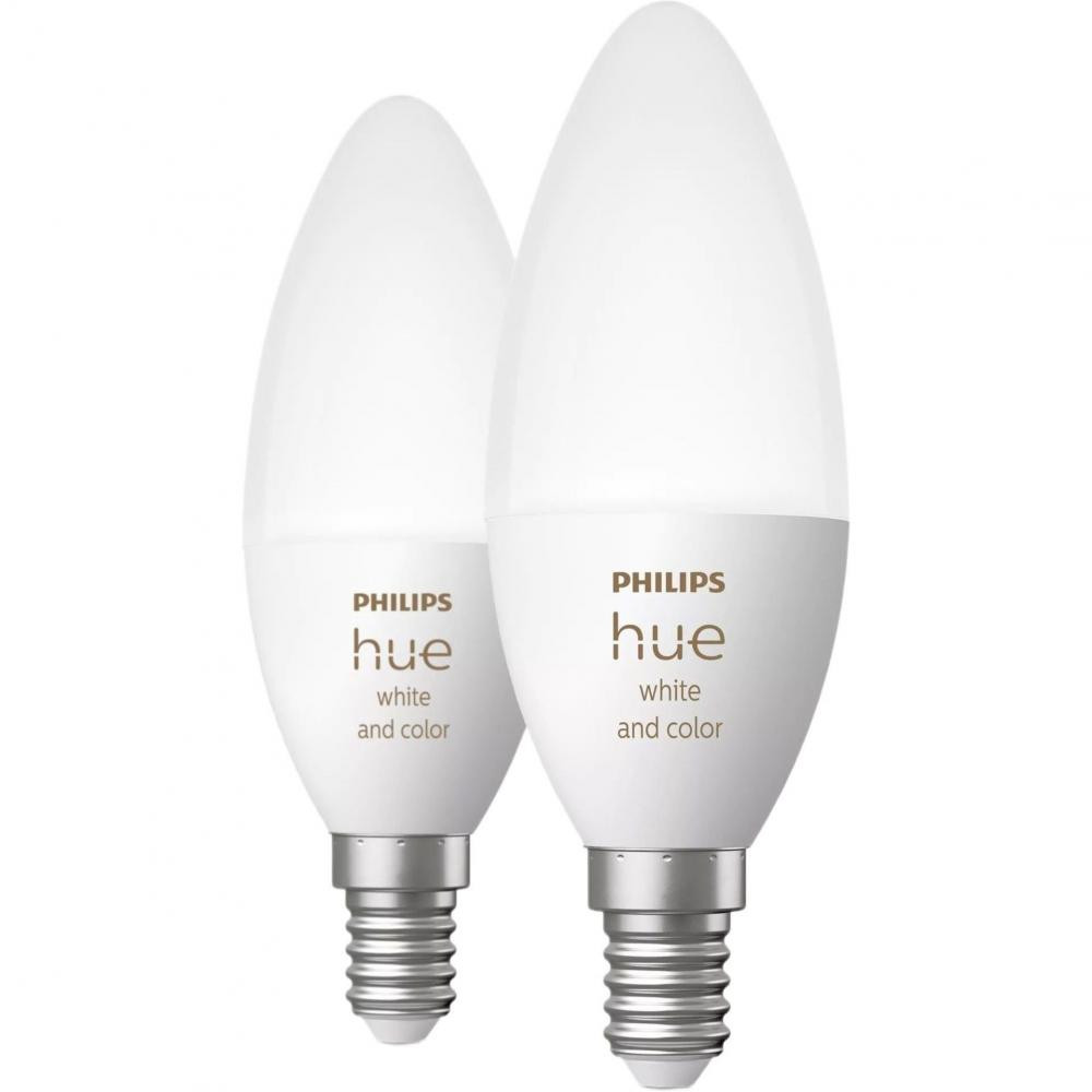 Philips HUE Ambiance E14 5.3W 2000-6500K RGB ZigBee Bluetooth dimm 2шт (929002294205) - зображення 1