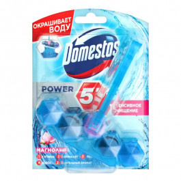   Domestos Блок для чистки унитаза Пауэр 5 Видимая защита Цветочный букет 53 г (8717163788646)