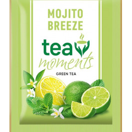   Tea Moments Чай зелений  Mojito Breeze зі смаком мохіто 1.6 г х 50 шт (4823118601695)