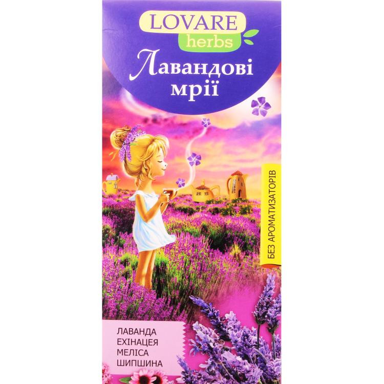 Lovare Смесь чая Herbs Лавандовые мечты, 20 шт. (4820097816409) - зображення 1