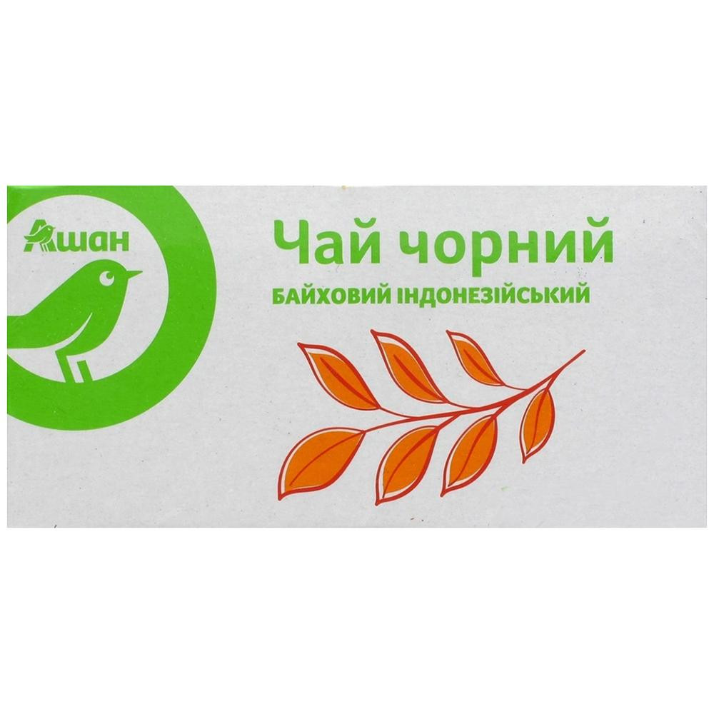 Auchan Чай черный 20 пак. х 1,5 г (4823090104856) - зображення 1