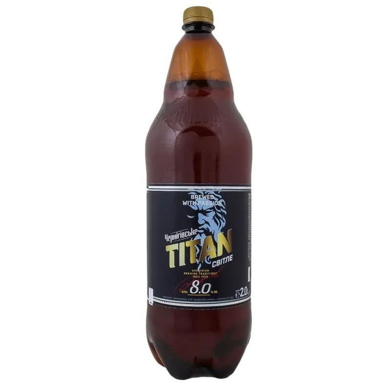 Чернігівське Пиво  Titan світле, 8%, 2 л (890070) (4820034925508) - зображення 1