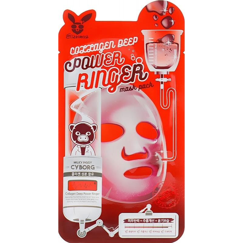 Elizavecca Тканевая маска для лица коллагеновая  Face Care Collagen Deep Power Mask Pack, 23 мл (8809520941891) - зображення 1