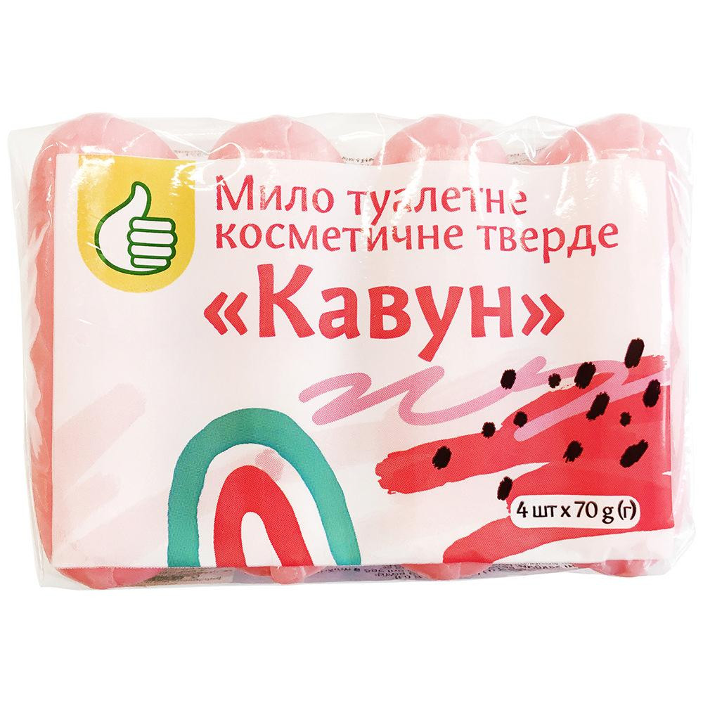 Auchan Мило туалетне  Кавун, 70 г, 4 шт. - зображення 1