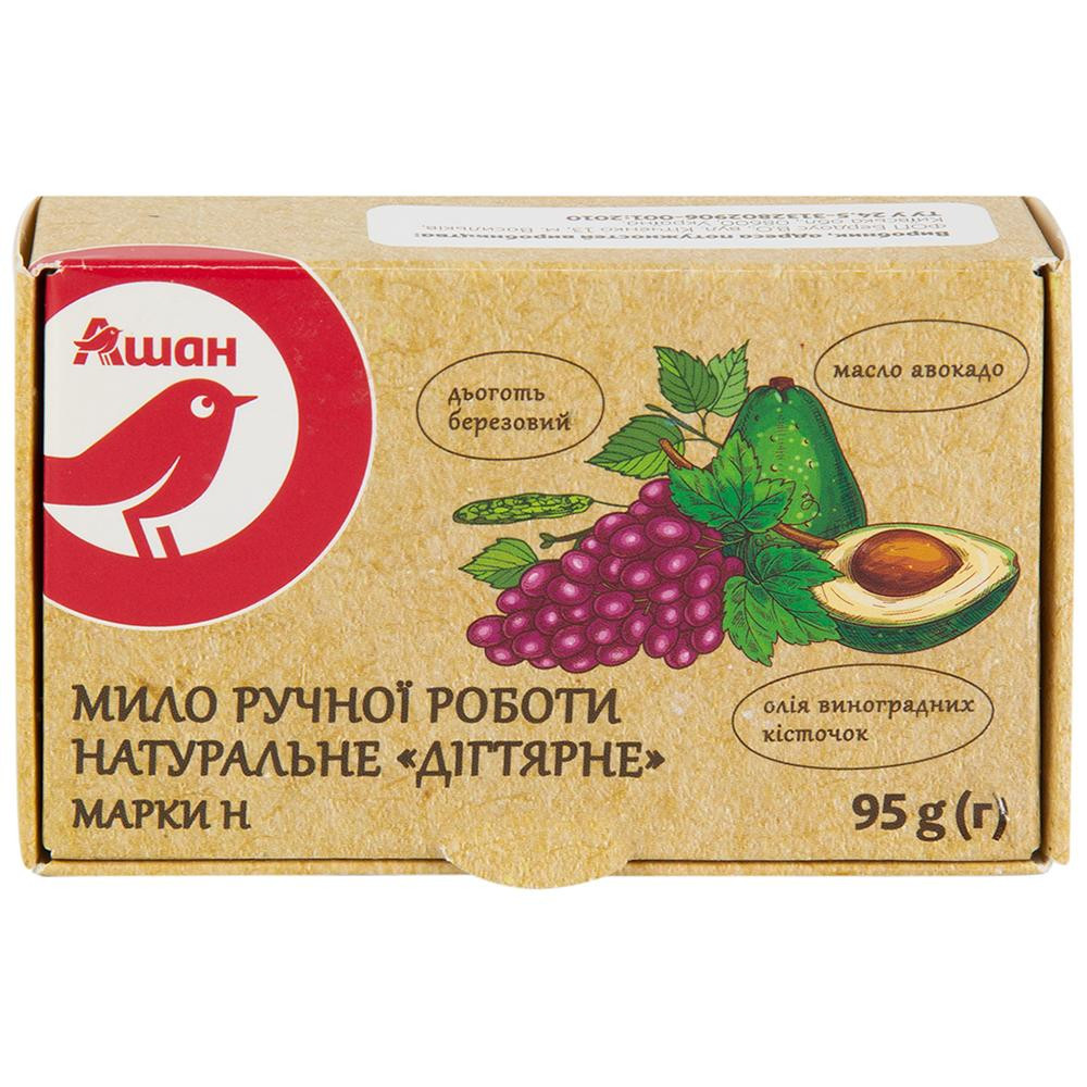 Auchan Мыло натуральное Аuchan Дегтярное, 95 г (4823090122140) - зображення 1