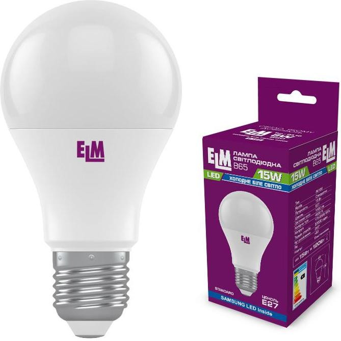 ELM LED B65 PA10 15W E27 4000K (18-0194) - зображення 1