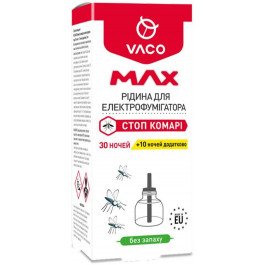   VACO Рідина для електрофумігатора  Max, 30 ночей + 10 ночей, додатково, 30 мл (5901821952446)