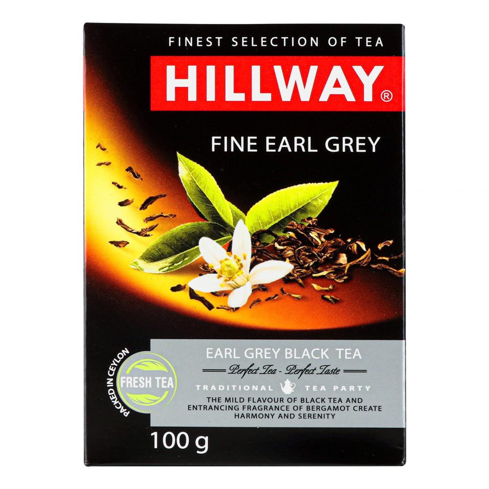 Hillway Чай чорний  Fine Earl Grey з бергамотом 100 г (8886300990065) - зображення 1