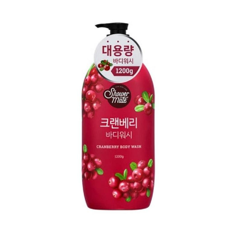 KeraSys Гель для душу  Shower Mate Natural Cranberry, з ароматом журавлини, 1,2 л (8801046307465) - зображення 1