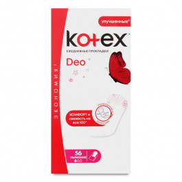   Kotex Ежедневные прокладки  Deo Ultraslim комфорт и свежесть на все 100, 56 шт (5029053548258)