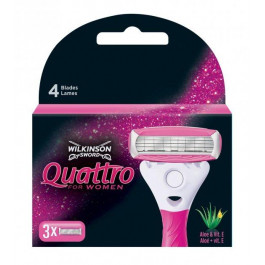   Wilkinson Sword Картридж  Sword Quattro женский, 3шт (4027800414345)