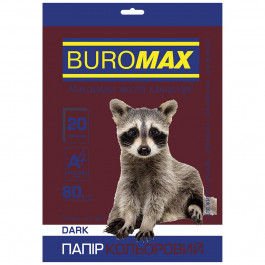   BuroMax А4, 80г/м2, DARK, коричневый, 20 листов (BM.2721420-25)