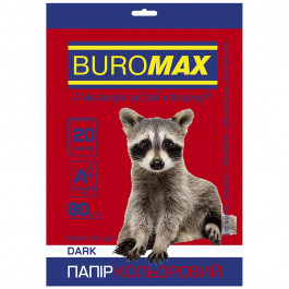   BuroMax А4, 80г/м2, DARK, бордовый, 20 листов (BM.2721420-13)