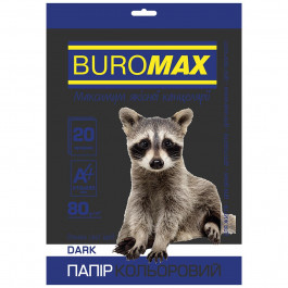   BuroMax А4, 80г/м2, DARK, черный, 20 листов (BM.2721420-01)