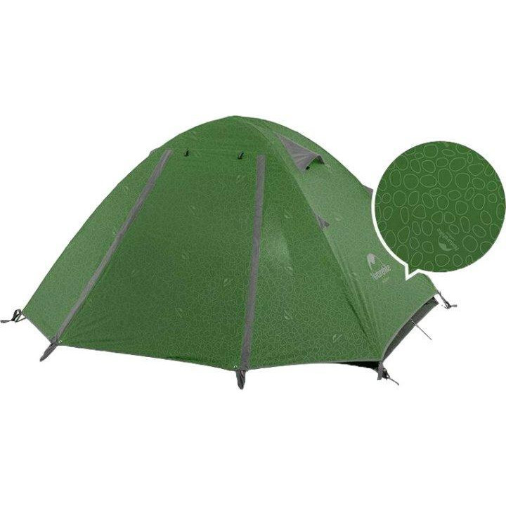 Naturehike P-Series 4P UPF 50+ Family Camping Tent NH18Z044-P, forest green - зображення 1