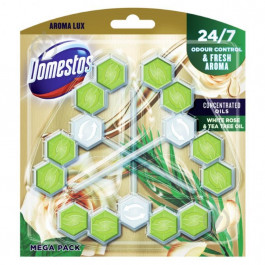   Domestos Блок для очистки унитаза  Aroma Lux с маслом белых бутонов розы и чайного дерева 55 г х 3 шт (872018