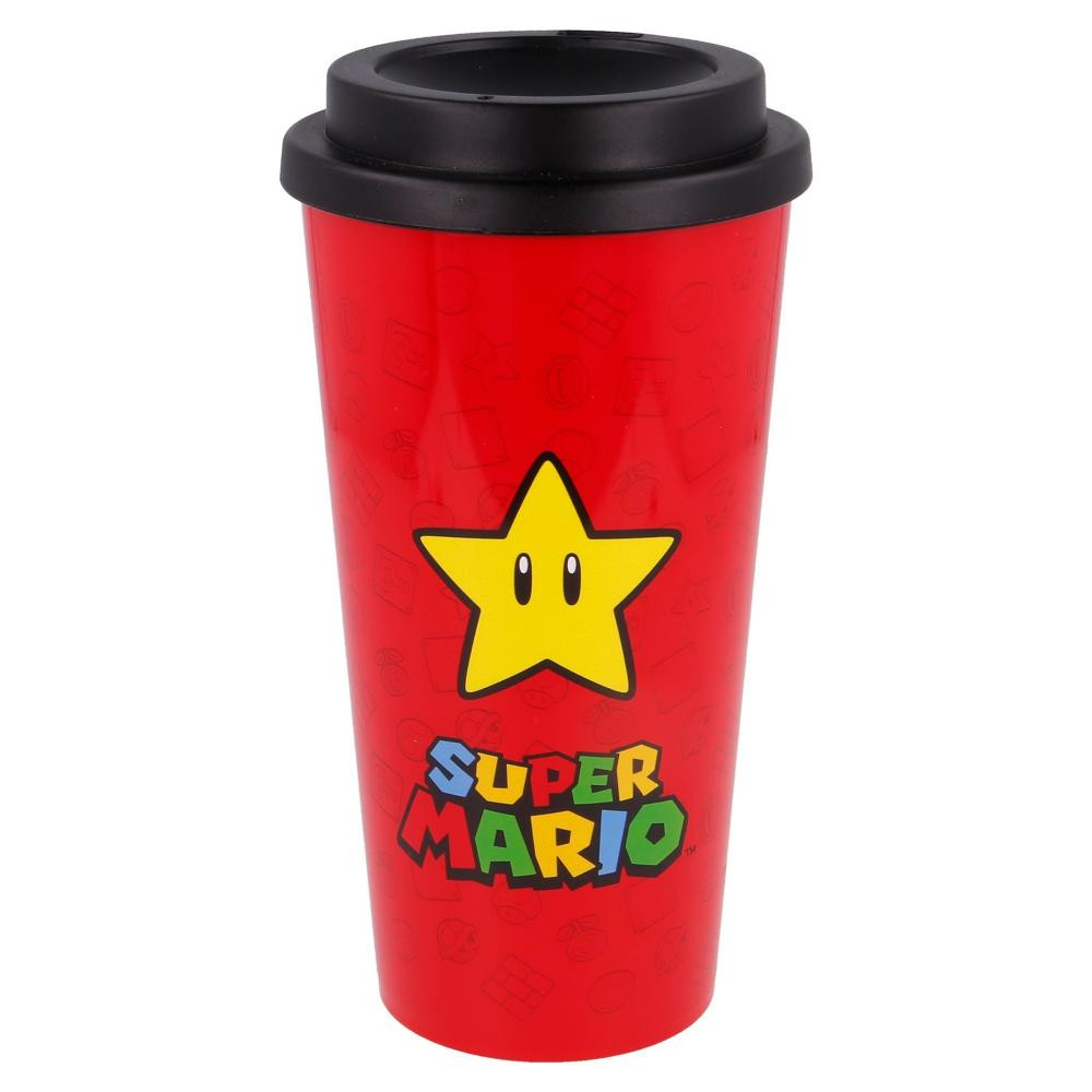 Stor Super Mario - Star Double Walled Coffee Tumbler 520 ml (Stor-01379) - зображення 1