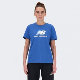   New Balance Синя жіноча футболка  Tee NB Stacked Logo nblWT41502BEU