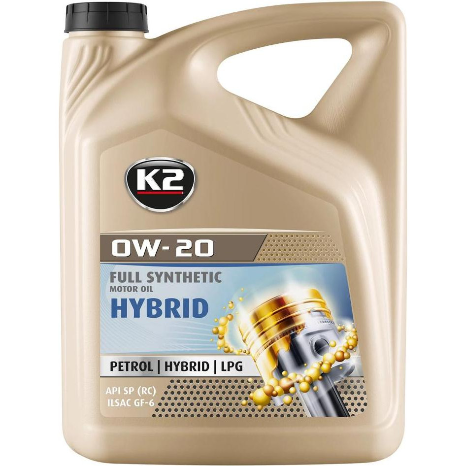 K2 K2 FULL SYNTHETIC MOTOR OIL HYBRID 0W-20 5л - зображення 1