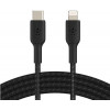 Belkin Type-C - Lightning 1m Black (CAA004BT1MBK) - зображення 1