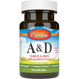   Carlson Labs Vitamin A&D, 100 Soft Gels