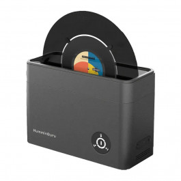   HumminGuru Ultrasonic Vinyl Record Cleaner Bundle With 7"&10" Record Adapter Dark Grey (HG01+A)