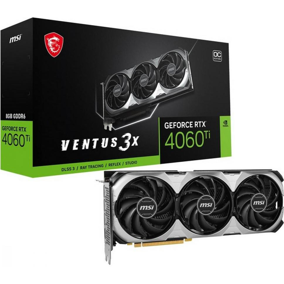 MSI GeForce RTX 4060 Ti Ventus 3X E 8G OC (912-V515-065) - зображення 1