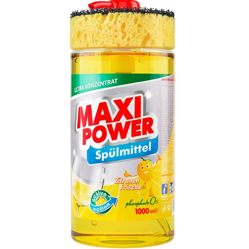 Maxi Power Средство для мытья посуды Лимон 1 л (4823098400929) - зображення 1