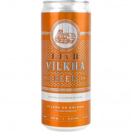   IIIO Brewery Пиво  Luch Vilkha Golden світле нефільтроване з/б, 0.33 л (4820243770869)