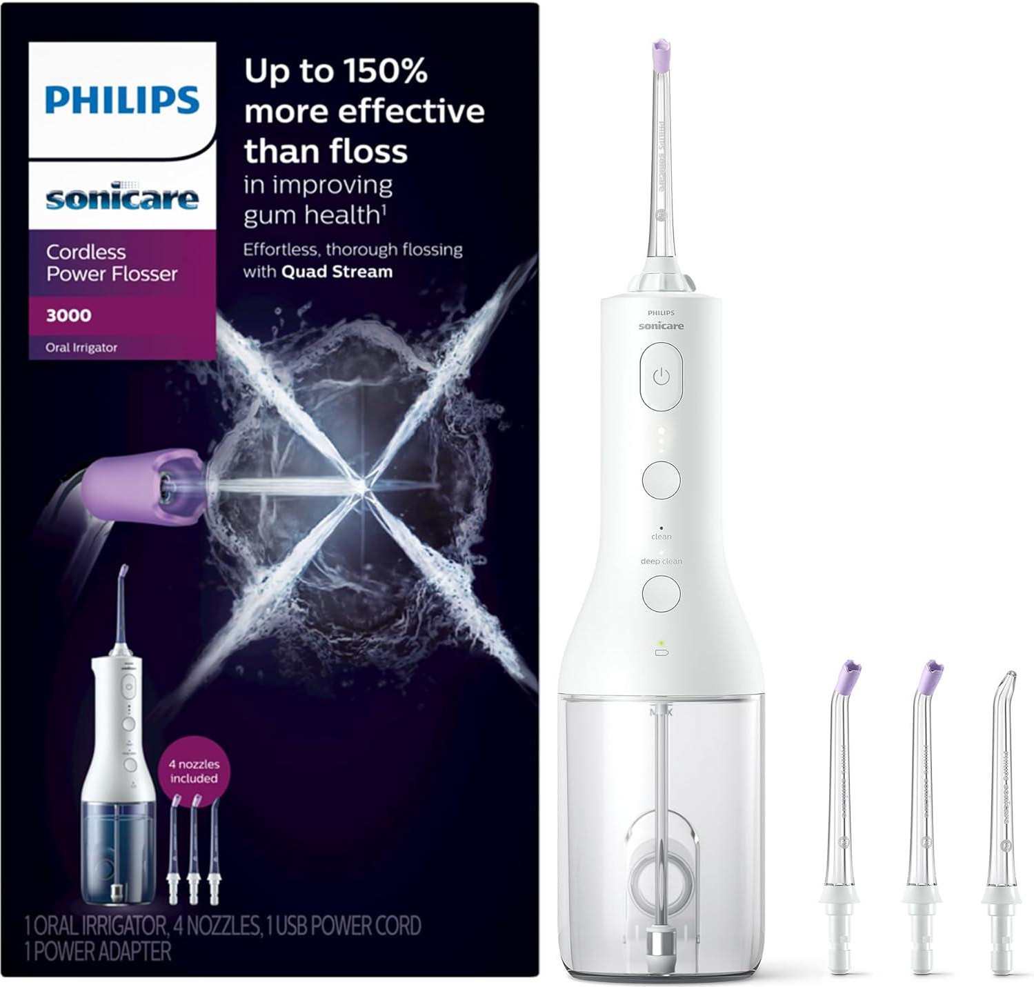 Philips Sonicare Power Flosser 3000 HX3827/21 - зображення 1