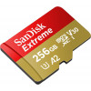 SanDisk 256 GB microSDXC UHS-I U3 V30 A2 Extreme (SDSQXAV-256G-GN6MN) - зображення 2