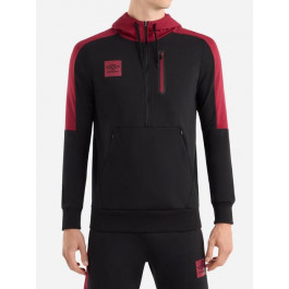   UMBRO Худі утеплене чоловіче  Terrace Half Zip Hoodie 66540U-MLB M Чорне (5063178232692)