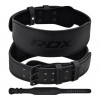 RDX 4" Leather Weightlifting Gym Belt, Full Black 2XL (WBS-4FB-2XL) - зображення 1