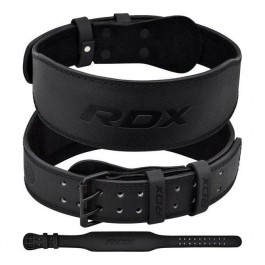   RDX 4" Leather Weightlifting Gym Belt, Full Black 2XL (WBS-4FB-2XL)